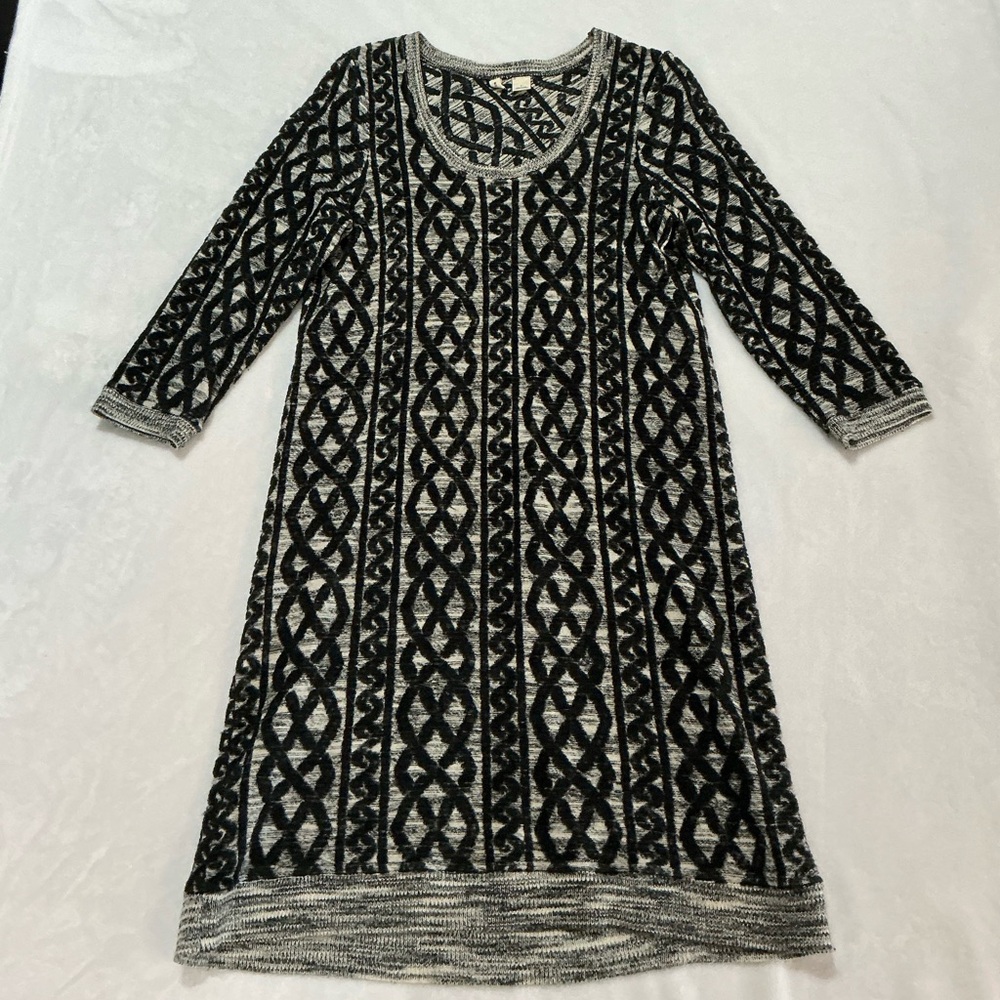 Moth Black and Gray Knit Top